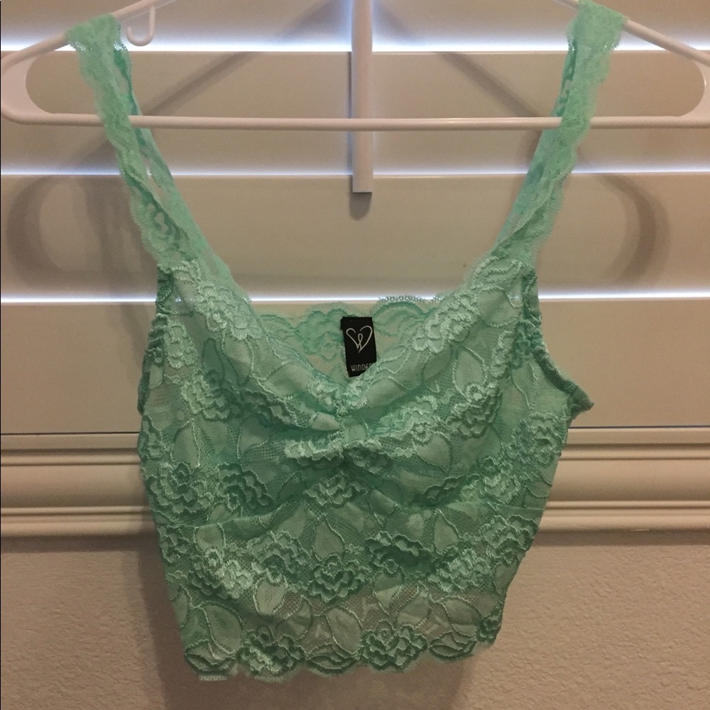 Lacey turquoise crop top
