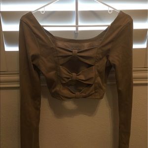 Tan crop top