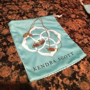 Kendra Scott drusy Ellie necklace and earring set