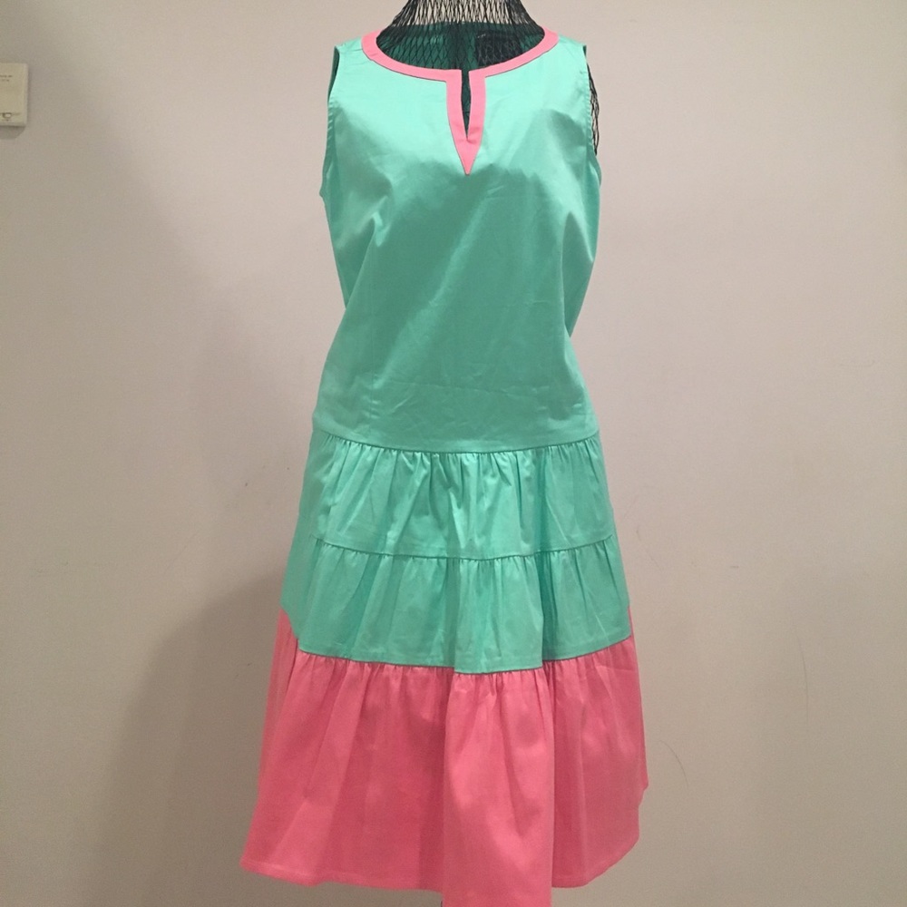 NEW Pink and Green Sail to Sable Dress