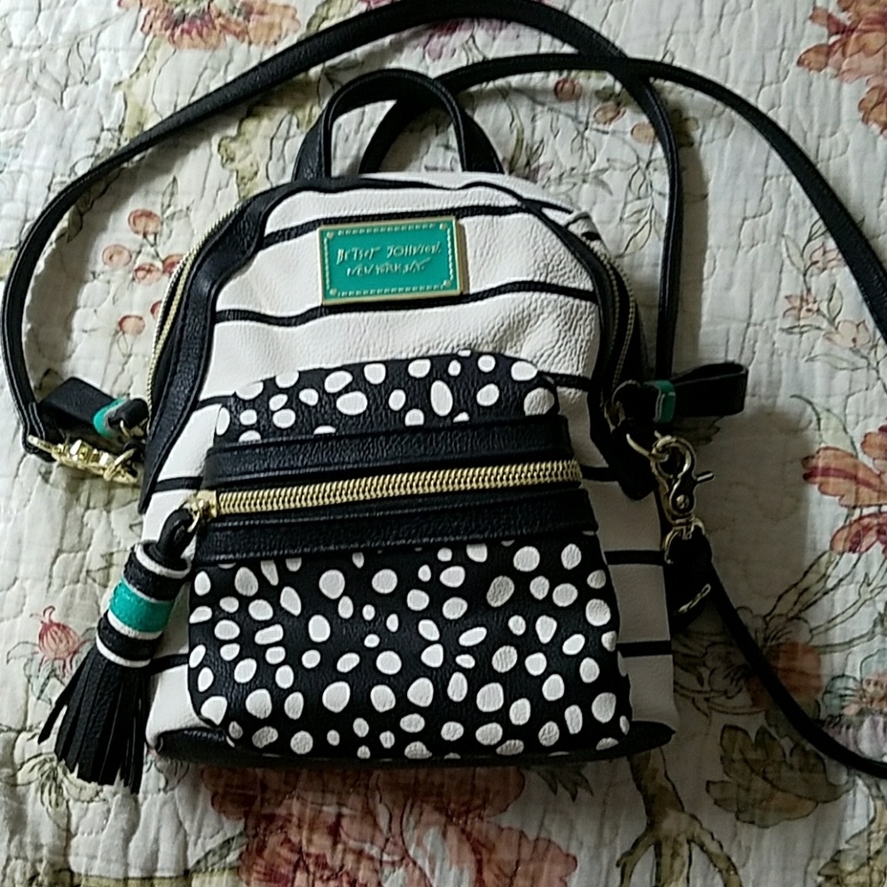 Betsey Johnson mini backpack xbody bag