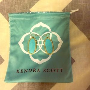 Kendra Scott Elle Gold Earrings in Turquoise