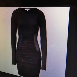 FAITH CONNEXION black dress wth leather at waist