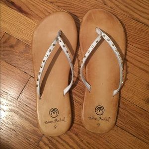 Ocean Minded White/Tan Flip Flops