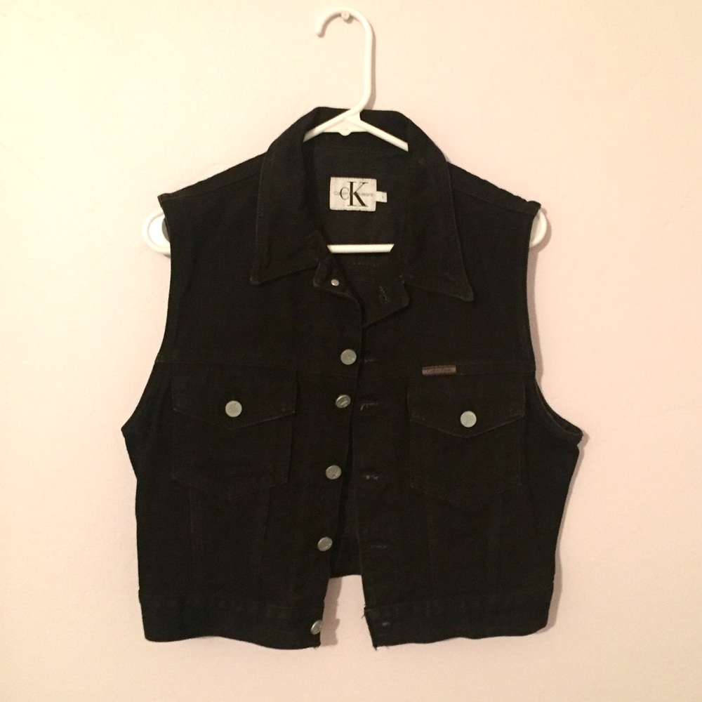 Calvin Klein Vintage black denim vest