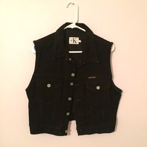 Calvin Klein Vintage black denim vest