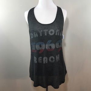 Daytona Beach 1969 Gray Racerback Loose Tank