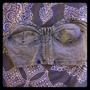Denim crop top