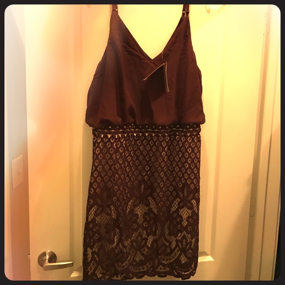 Francesca's Maroon lace dress 2x