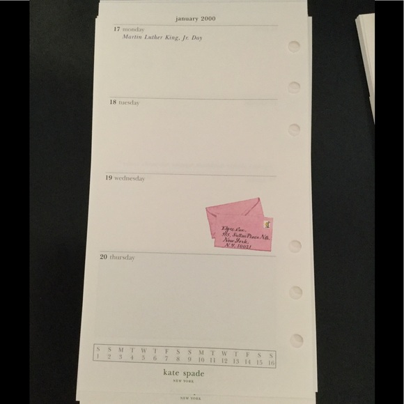 NEW Kate Spade Refill Address Paper Fits 6 Ring Organizers 3 3/4” X 6 3/4” Pages NEW Kate Spade Refill Address Paper Fits 6 Ring Organizers 3 3/4” X 6 3/4” Pages