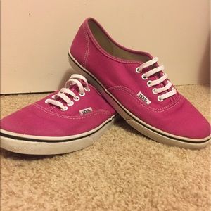 Hot Pink Classic Low Rise Vans