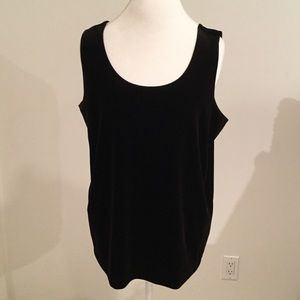 Chico's Travelers size 3 (16/18) black velvet tank
