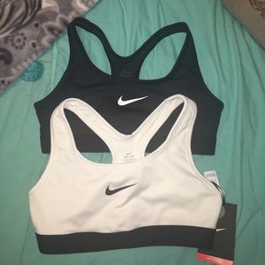 Black and White Nike Pro Classic Sports Bra