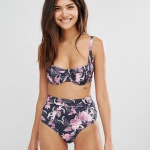 High waist bikini bottom