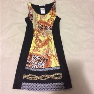 Abstract sleeveless dress
