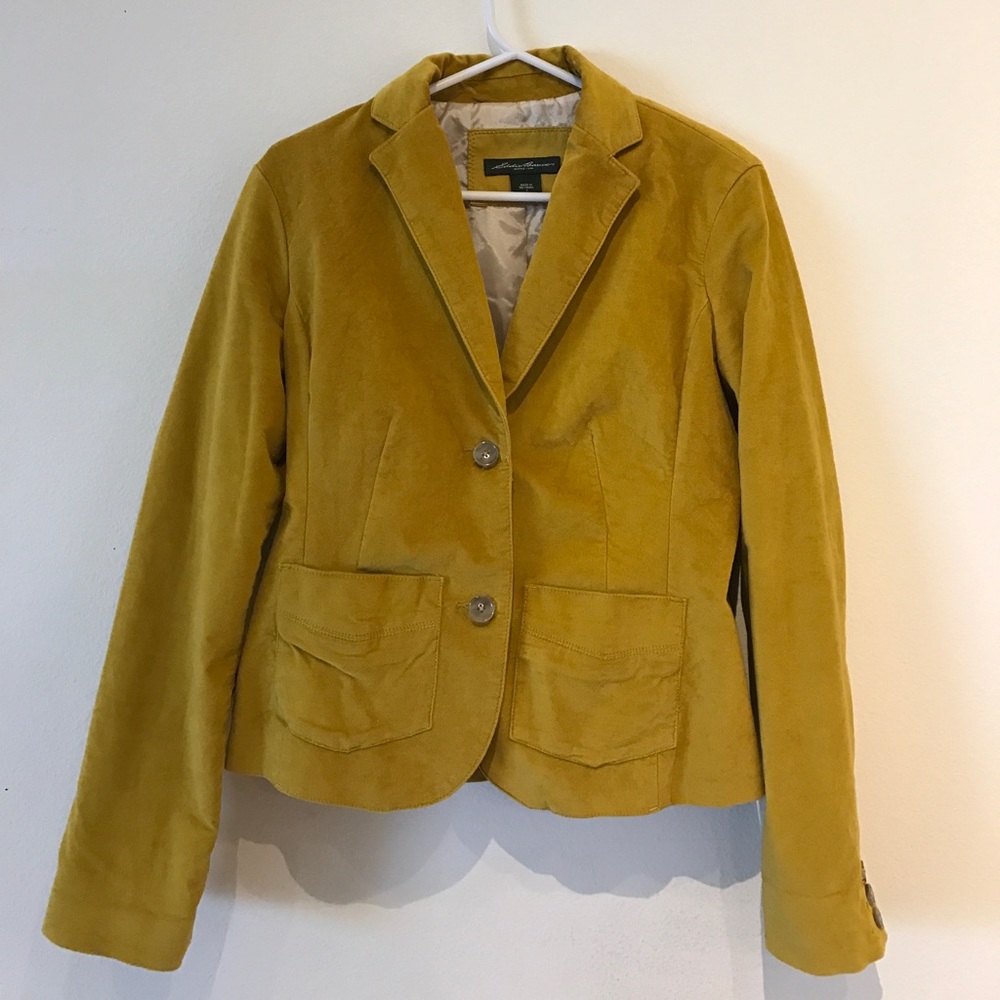 Vintage Mustard Yellow Polyester Blazer