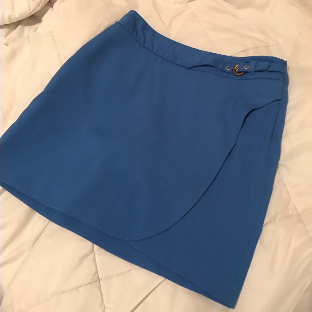 Blue Golf Skirt with Gold buckle