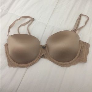 VS pink Nude strapless bra
