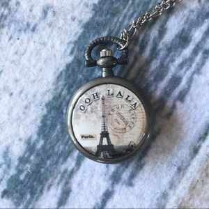Adorable Ooh La La Paris Pocket Watch Necklace