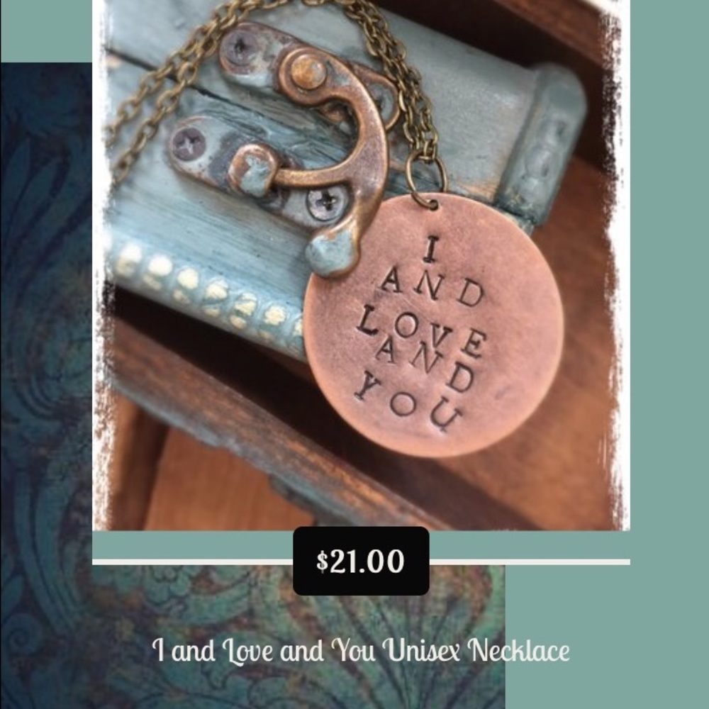 I and Love And You Boho Pendant Necklace