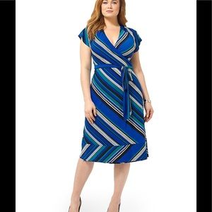 Blue wrap dress