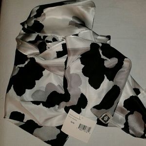 Anne Klein scarf - black, white & gray - NEW