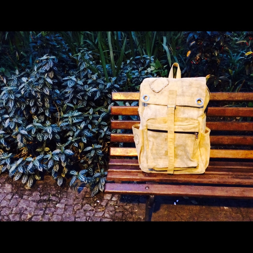UrbanSamba "Buckle Up" Large Upcycled Backpack
