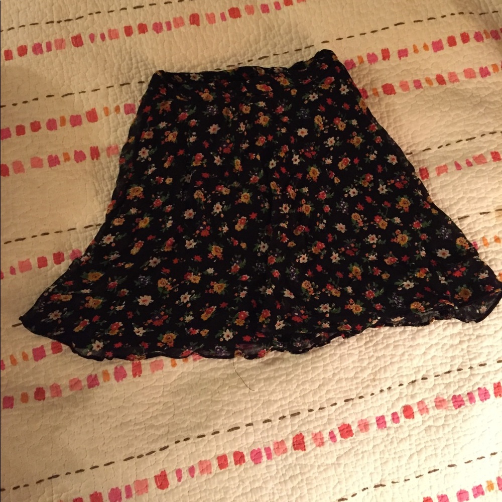 GAP girls 90s vintage floral lined skirt - Picture 1 of 4