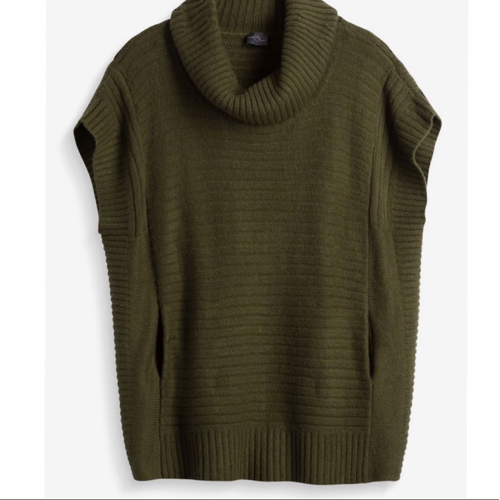 Green cowl neck sweater