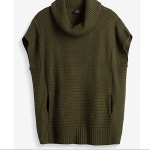 Green cowl neck sweater