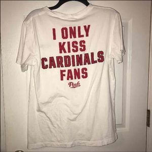 PINK STL Cardinals Baseball Pocket Tee