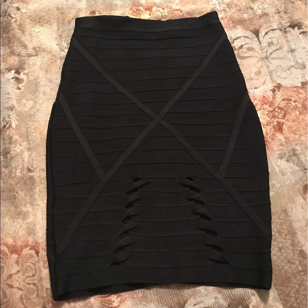 Bebe bandage skirt and top