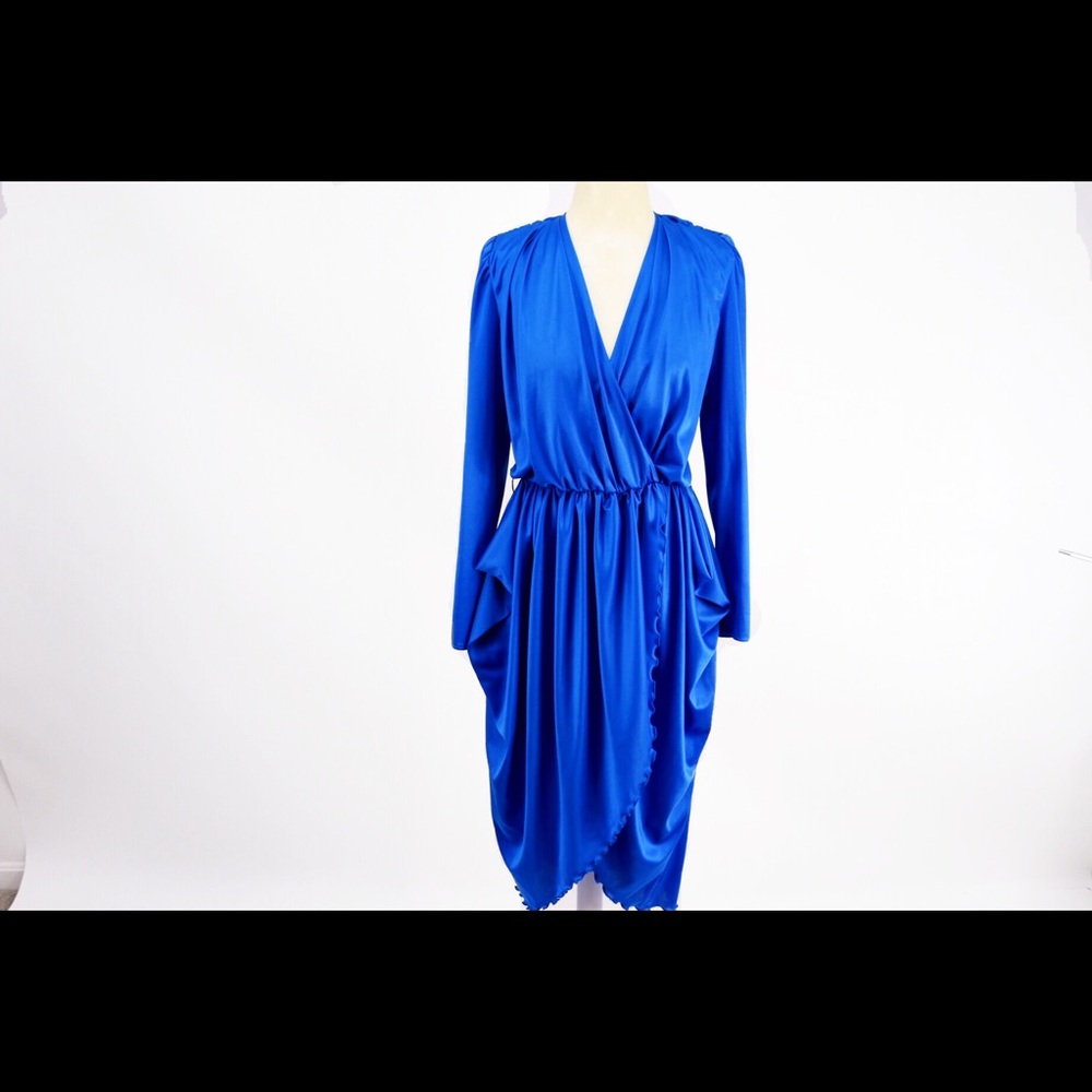 🎉SOLD🎉 Draped In Blue Dress - Picture 3 of 5