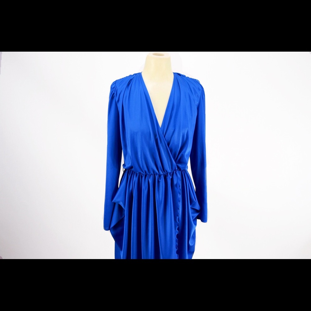 🎉SOLD🎉 Draped In Blue Dress - Picture 4 of 5