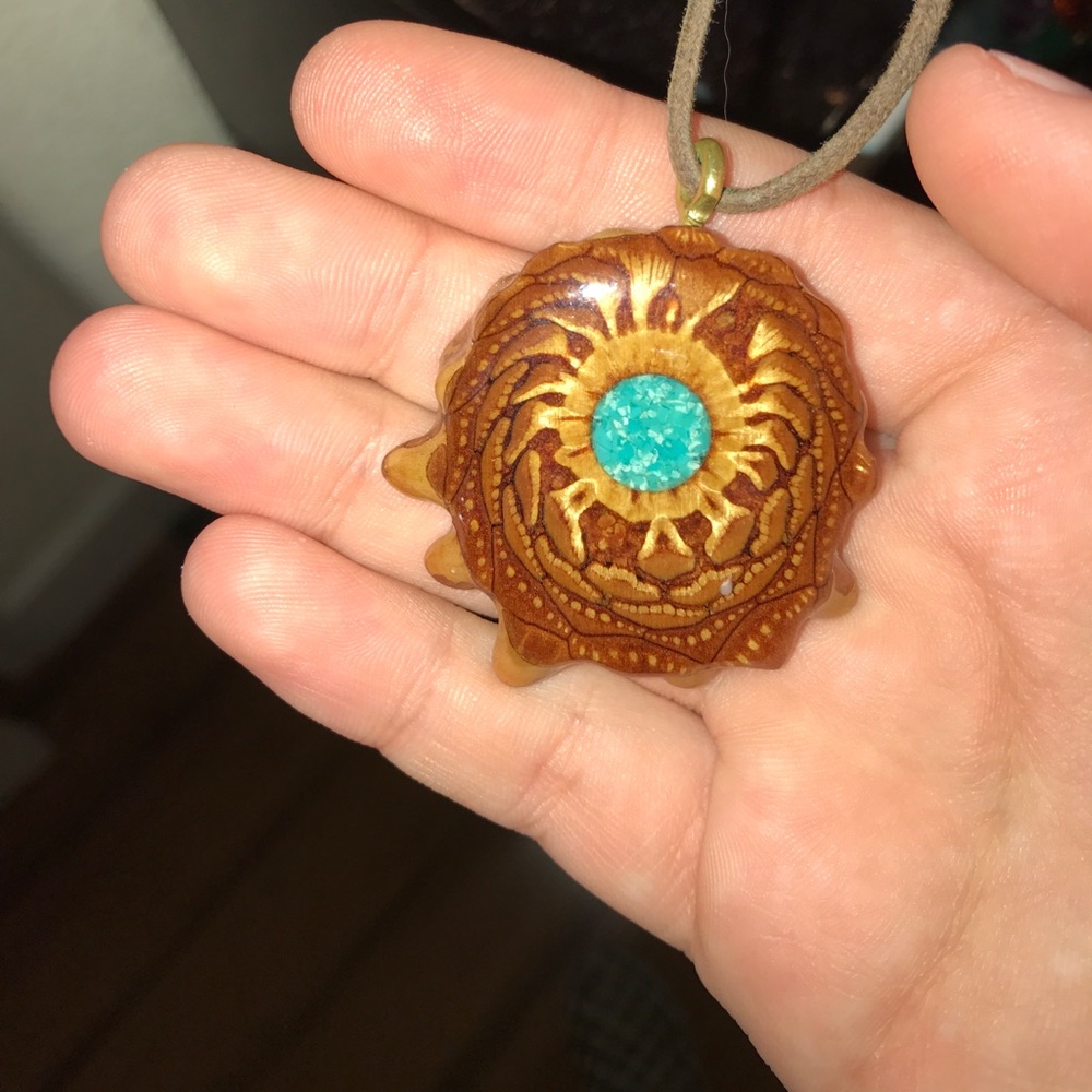 Third eye pinecone crushed turquoise