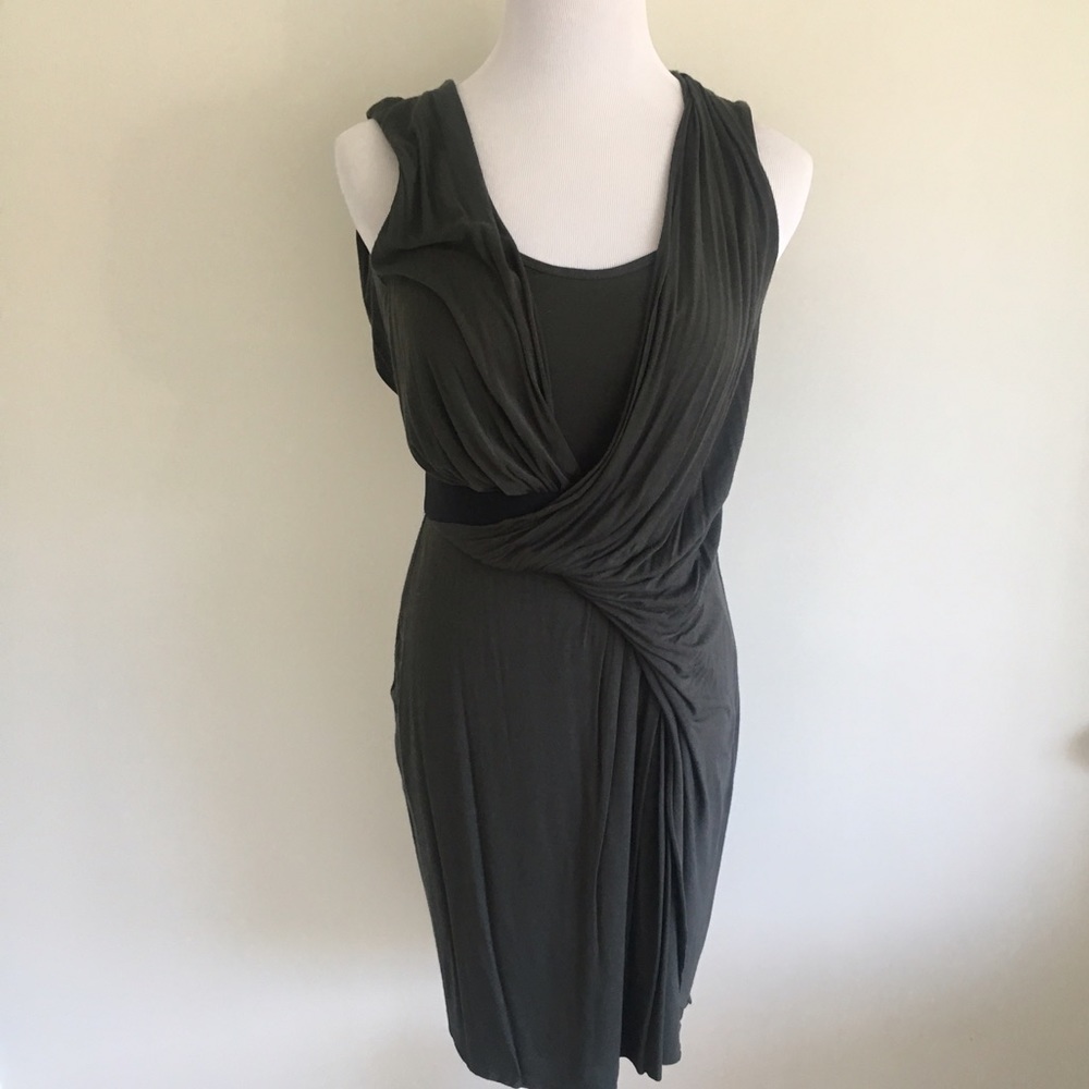 Knit Jersey Faux Wrap Dress