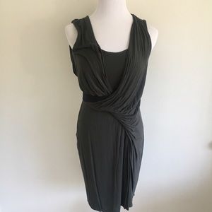 Knit Jersey Faux Wrap Dress