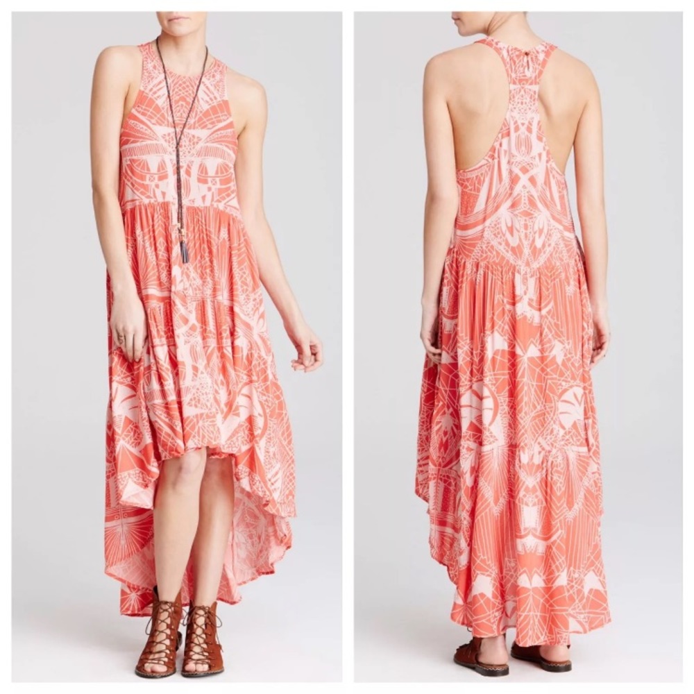 NWT Free People S High Low Maxi La Mar Dress Boho - Picture 7 of 8