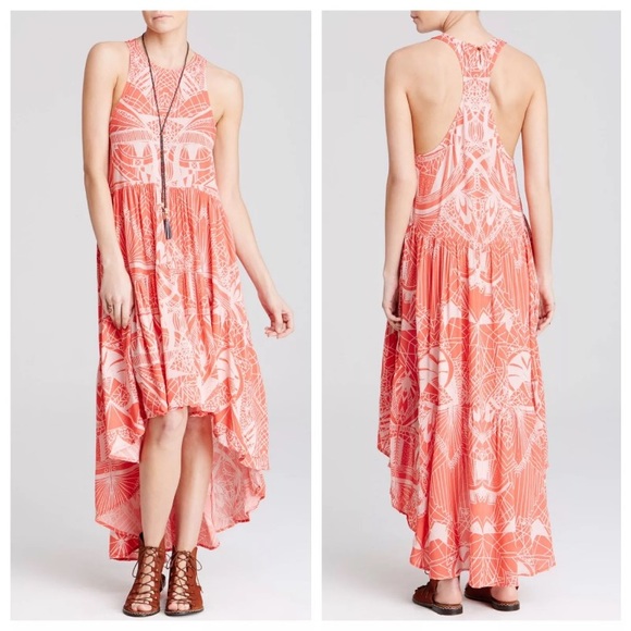 NWT Free People S High Low Maxi La Mar Dress Boho - Picture 7 of 8