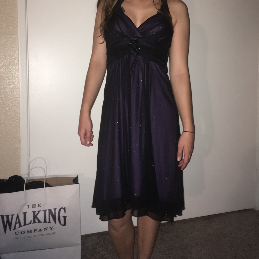 Purple cocktail dress