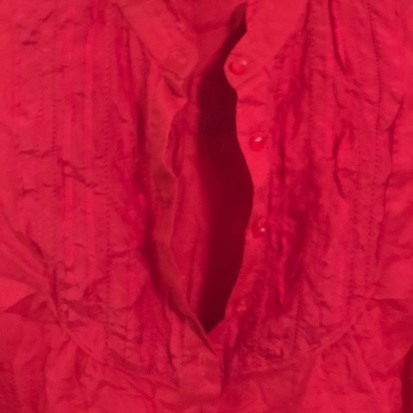 Red button up blouse ❤EXPRESS - Picture 2 of 4