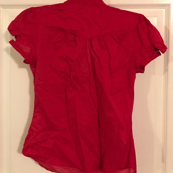 Red button up blouse ❤EXPRESS - Picture 3 of 4