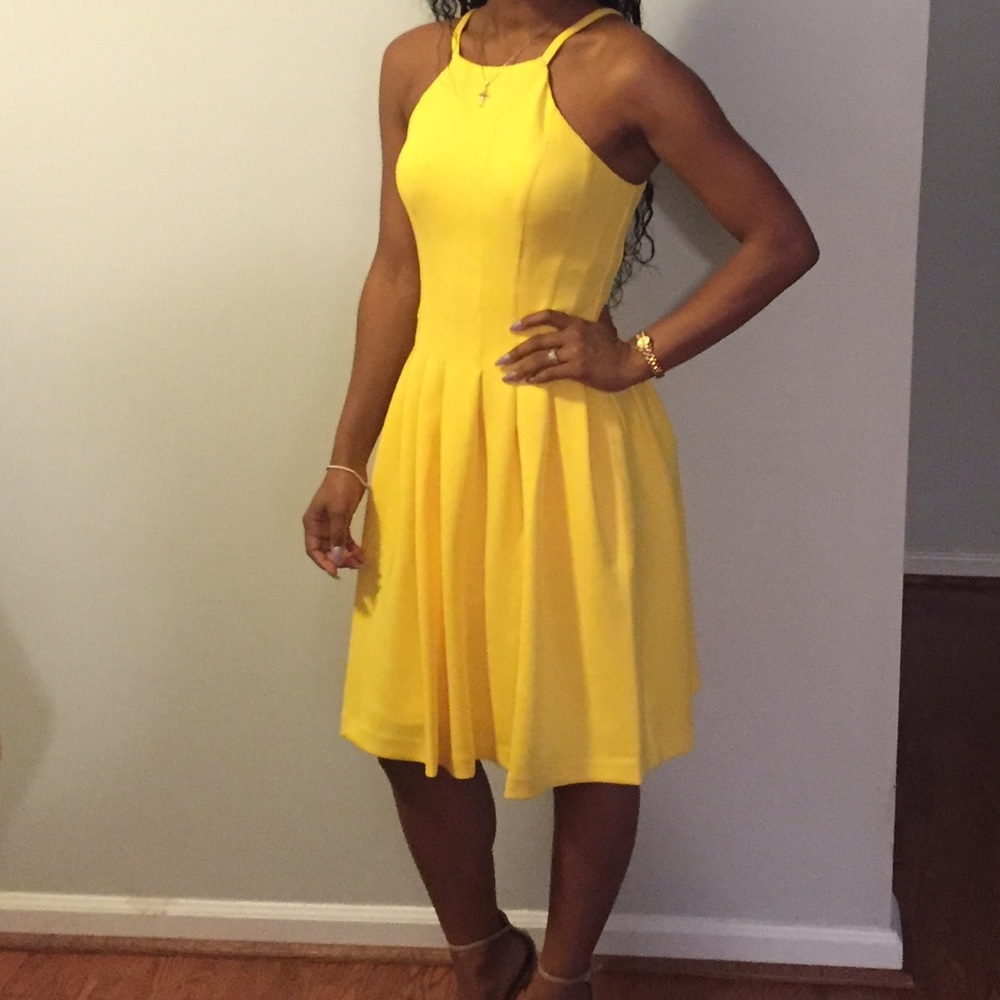 Women's Calvin Klein Pleated Scuba Halter Dress