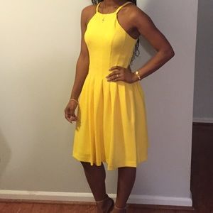 Women's Calvin Klein Pleated Scuba Halter Dress