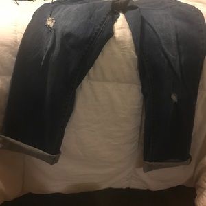 Torrid cropped & slightly distressed jeans