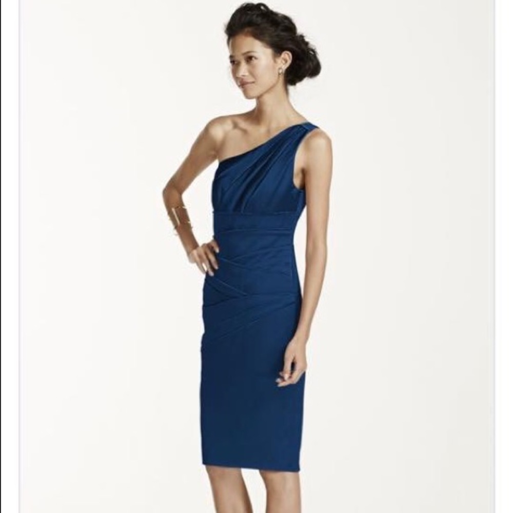 David's Bridal Bridesmaids Dress- Marine Navy Blue