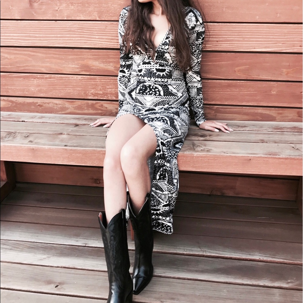 Surplice Slit Dress