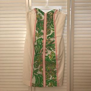 New Lilly Pulitzer strapless Angela dress