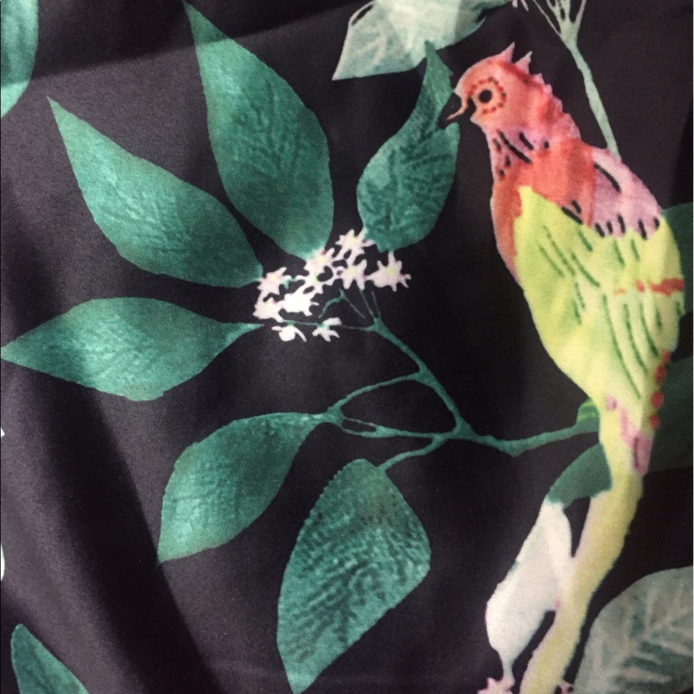 Tropical Bird Print Skirt - Picture 4 of 4