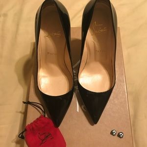 Christian Louboutin, pigalle 120 patent calf 38.5
